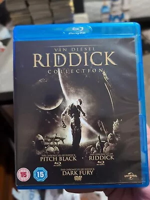 The Chronicles Of Riddick Collection 3-disc Blu-ray Pitch Black Vin Diesel • $15