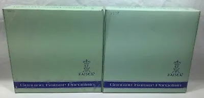2 Vintage GENUINE KAISER PORCELAIN Made In Germany Plates Set In Original Box • $21.89