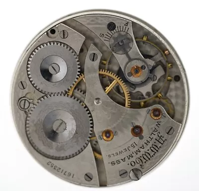 Aww Co Waltham Mass 15j Usa Pocket Watch Movement Spares Or Repairs Ae23 • £90