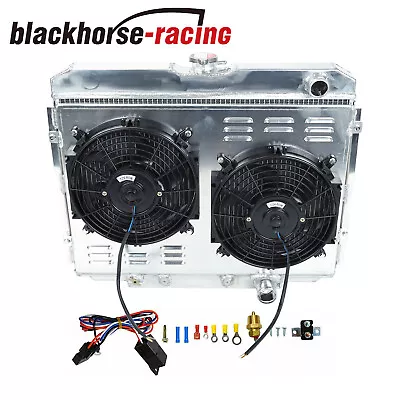 3Row Aluminum Radiator& Fan Shroud& Relay For 67-70 Ford Mustang/Mercury Cougar • $168.99