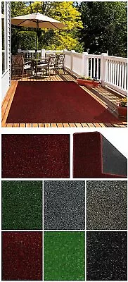 Red / Black - Colorful Indoor/Outdoor Turf Area Rugs. • $173.80
