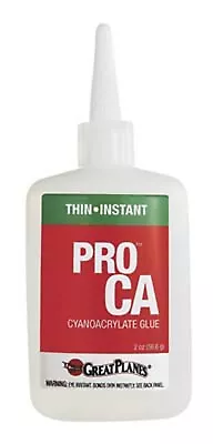 Latest Great Planes Pro CA Glue Thin 2oz # GPMR6003 • $7.95