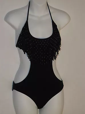 NWT Victorias Secret Designer One Piece Monokini Swimsuit Size XS Studded Fringe • $23.99