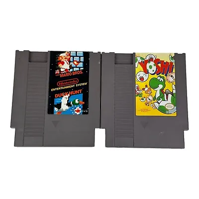 Nintendo Entertainment System NES Game Cartridge Lot Mario Bros. Duck Hunt Yoshi • $24.99