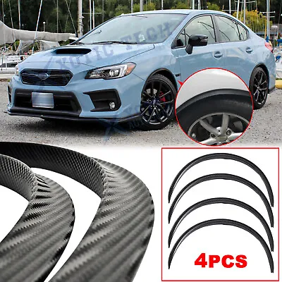 For Subaru WRX STI Car Wheel Eyebrow Eyelid Arch Cover Trim Carbon Fiber Pattern • $30.91