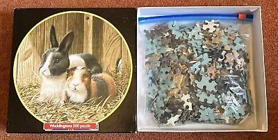 Waddingtons 1987 Circular Jigsaw 500 Pc Animal Life Companions Rabbits Complete • £9.99