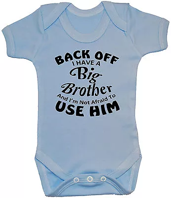 £9.49 • Buy Back Off Big Brother Baby Grow/Bodysuit/Romper/T-Shirt NB-24m Funny Boy Girl