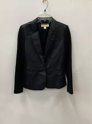 Michael Kors Women Leather Black Jacket Sz 0 • $9.99