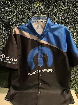 Mopar Logo Automotive Pit Mechanic Button Down Work Crew Shirt Official Licensed • $29.99