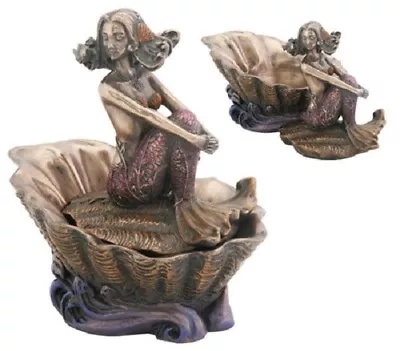 Lure Nude Mermaid Layla Bronze Finish Small Trinket Jewelry Box Keepsake Fantasy • $24.99