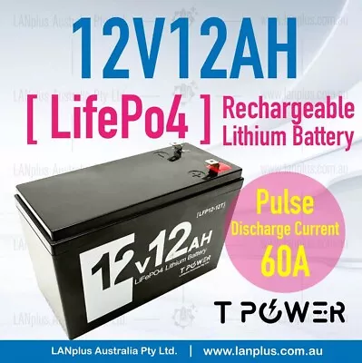 12V 12Ah LiFePO4 Lithium Rechargeable Battery Same Size As 12v 7ah 12v 9ah 12v 8 • $124.99