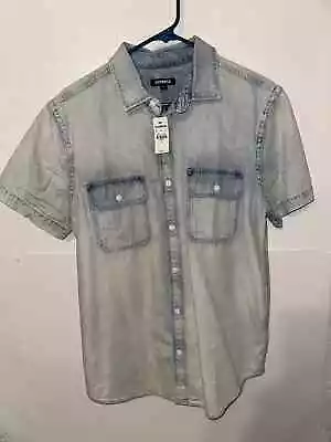 New Express Men Denim Shirt - Size Medium • $25