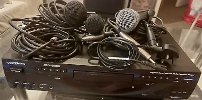VocoPro DVX-890K DVD / DivX Player Karaoke No Remote+3 Microphones+Stand+cables • £89