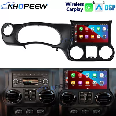 For Jeep Wrangler 2015-2017 10.1  Android 12 Apple Carplay Car GPS Radio Stereo • $134.39