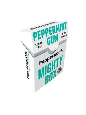 PEPPERSMITH XYLITOL PEPPERMINT CHEWING GUM 50g Mighty Box -Approx. 33 Pieces  • £6.29