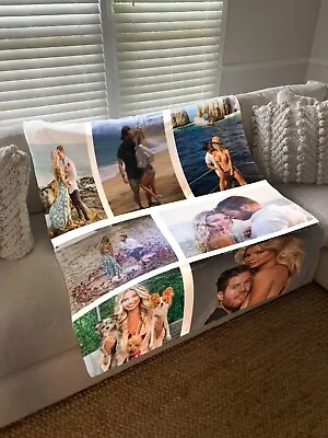 Personalized Custom Fleece Blanket With Photo - Family Picture Memorial Blanket • $24.95