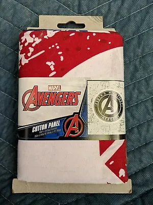 Marvel Avengers Earth's Mightiest Heroes 100% Cotton Fabric Panel 36  X 44  • $9.95