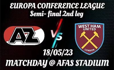 £3.50 • Buy West Ham Utd Pin Badge -   AZ Alkmaar  V West Ham 2nd Leg Matchbadge 18/05/23