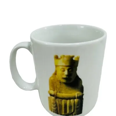 British Museum London Mug Uk England Medieval Chess Piece Man Earthenware White • $14.99