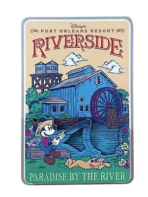 Disney World Port Orleans Riverside Resort Mickey & Pluto 3D Fridge Magnet - NEW • $15.67