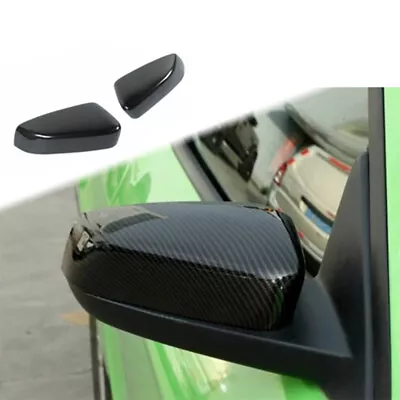 Side Door Mirror Covers Shell Cap Trim Fit Ford Mustang Accessories Carbon Fiber • $42.99