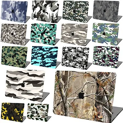 Millitary Camouflage Pattern Rubberized Hard Case Cover For New Macbook Pro Air • $16.19