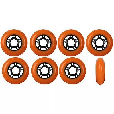 Inline Skate Wheels 80mm 89A Outdoor Orange Rollerblade Hockey 8 Pack • $24.95