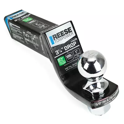 Reese Trailer Hitch Ball Mount Starter Kit 5000 Lbs For 2  Receiver 3-1/4  Drop • $34.29