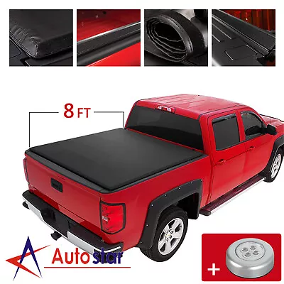 8FT Long Bed Tonneau Cover Soft Roll-Up For F250 F350 Super Duty Fleetside 99-16 • $158.97