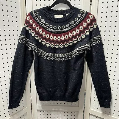 Original Weatherproof Vintage Sweater Womens Size Small Blue Fair Isle Knit • $17.99