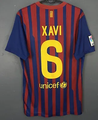 Xavi #6 Men's Fc Barcelona 2011/2012 Soccer Football Shirt Jersey Maillot Size S • $113.99