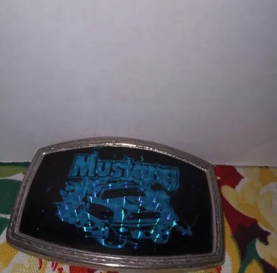 Rare Vintage 1980   Muscle Car Ford Mustang Belt Buckle • $18