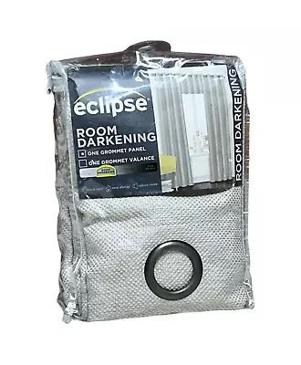 Eclipse 52  X 84  L Textured Ivory Thermalayer Room Darkening Curtain Drapes • $23