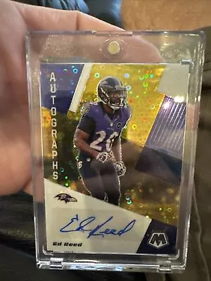 2020 Panini Mosaic ED REED Gold No Huddle Auto /10 Baltimore Ravens Mint • $120