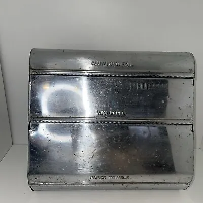 VTG Garner Ware Foil Wax Paper Towel Holder MCM Chrome Wall Mount Wrap Dispenser • $20