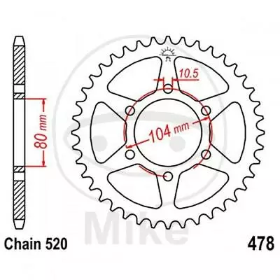 Sprocket Z46 520 D. Int. 080 727.40.12 For Kawasaki 650 Kle Versys 2007-2020 • £45.12