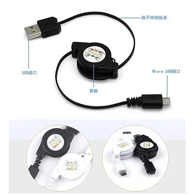 Retractable USB Sync&Charger Cable For IPhone 4 /4s/5/5s/5c/6/6s Samsung Mobile • $1.42