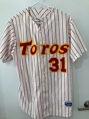 Toros  #31 Sewn White Majestic  Baseball  Jersey Adult Large • $29.79