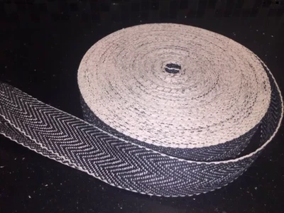 £3.49 • Buy 2  / 50mm Black & White Herringbone Upholstery Webbing Sofa Chair Furniture 