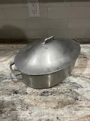 Vintage Super Maid Cookware Aluminum Oval Dutch Oven Roaster W/ Lid • $24.95