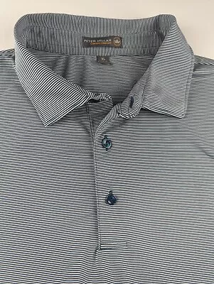 PETER MILLAR Summer Comfort Maui Jubilee Striped Golf Polo Tonto Shirt Men XL • $39.99