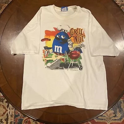 M&M Grill Nut Graphic T Shirt White XL Candy Chocolate • $15.17