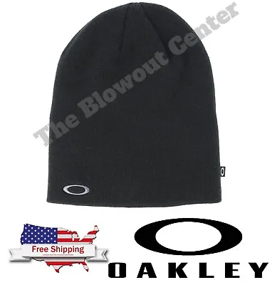 NWT Oakley Fine Knit Beanie Hat Black Adults One Size Fits Winter - SHIPS FAST!! • $19.99