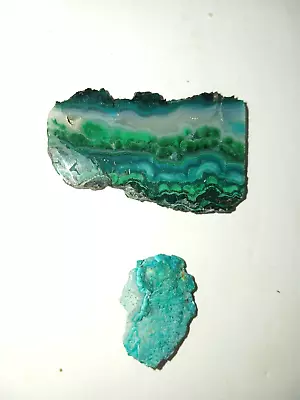 Exquisite Chrysocolla/Malachite Slab Unpolished & Loose Chrysocolla • $50