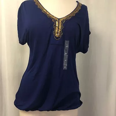 IZOD Women's Top Blue W/ Sequins Size Small NWT • $12