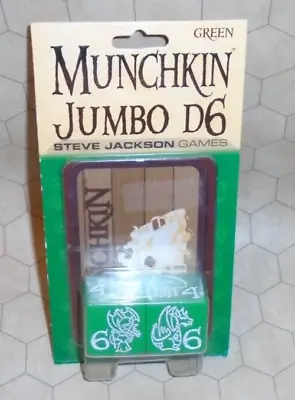 Munchkin Green Jumbo D6 Pack 1st Print - Steve Jackson Games Dice • $25