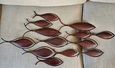 Striking School Of Fish Metal Wall Art Bronze Effect • £30