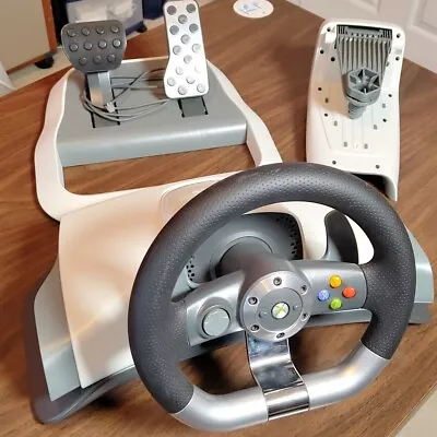 Microsoft Xbox 360 Wireless Racing Steering Wheel Force Feedback PARTS AS IS • $85