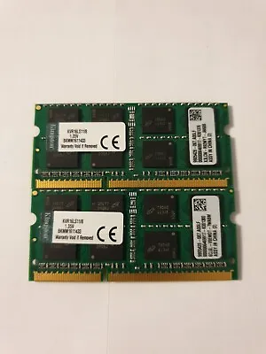 Kingston 16GB 2X8GB DDR3 2RX8 1600MHz PC3L-12800S 204pin Laptop Memory RAM • £12.50