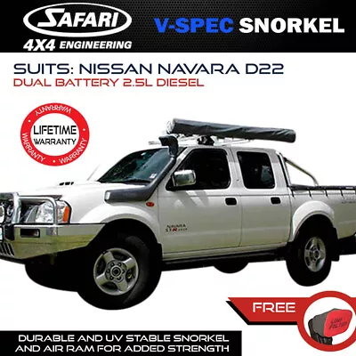 Safari Snorkel Fits Nissan Navara D22 Dual Battery Diesel V-Spec Free Precleaner • $514.99